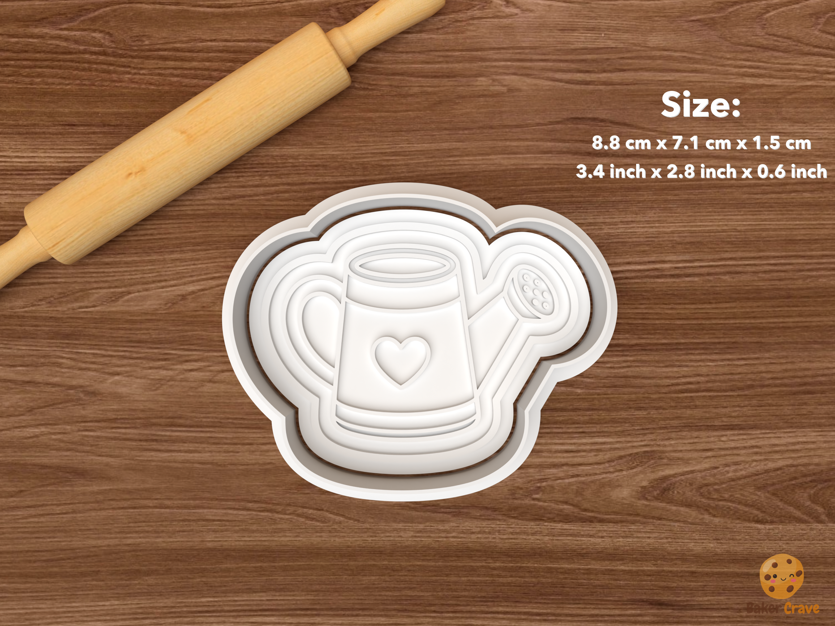 Plant Mom Cookie Cutter Set STL File - single watering can