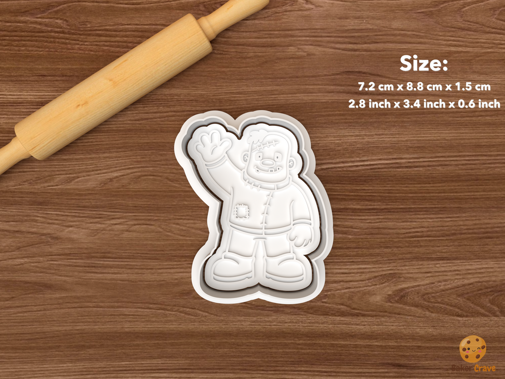 Frankenstein Monster Cookie Cutter Set STL File