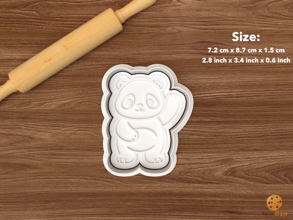 Kawaii Giant Panda Cookie Cutter Set STL File