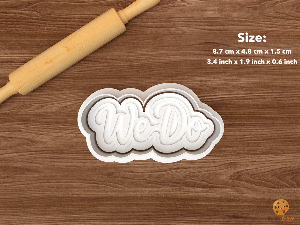 Just Married Wedding Words Cookie Cutter Set