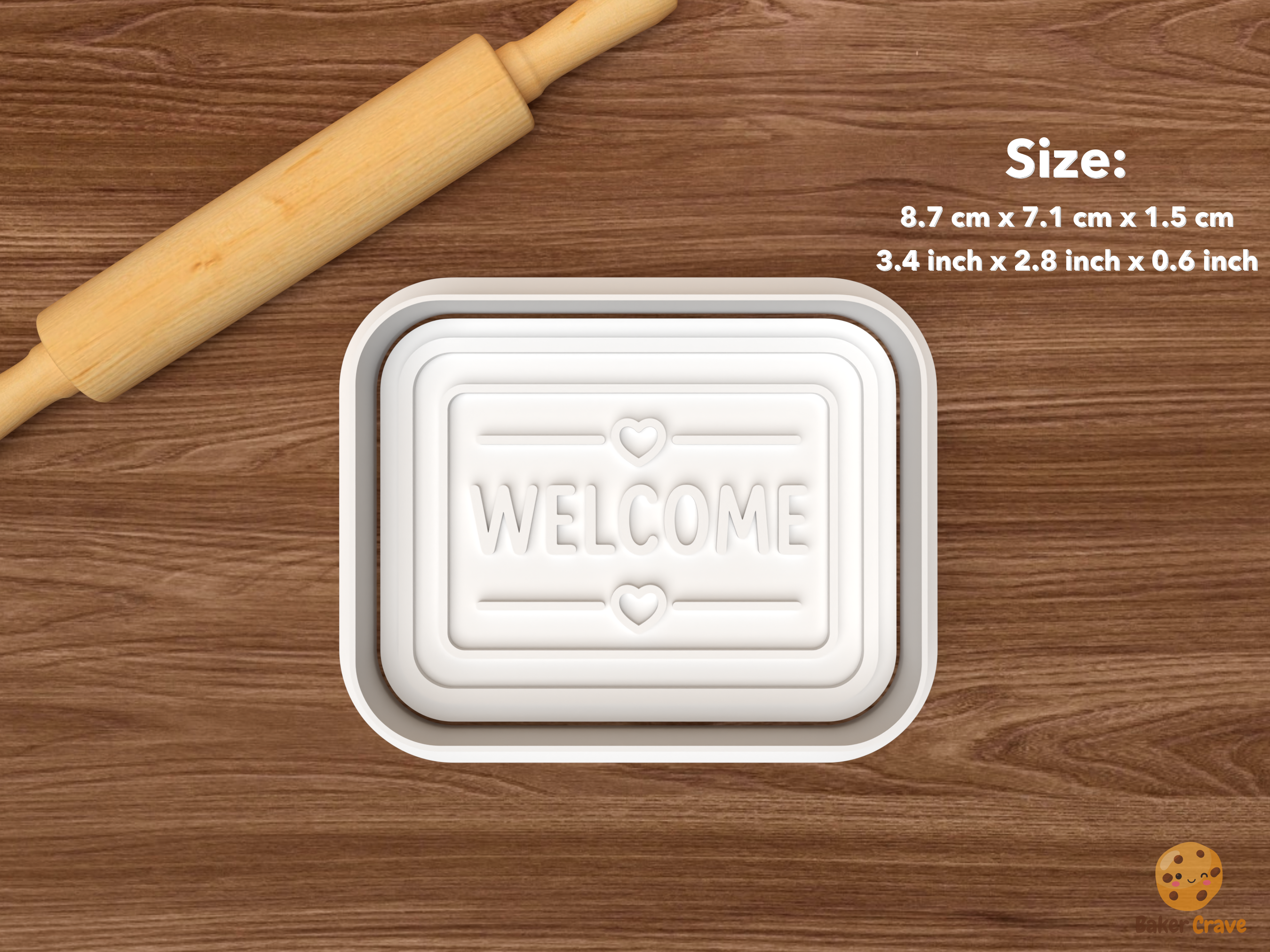 New Home Cookie Cutter Set STL File - single welcome sign