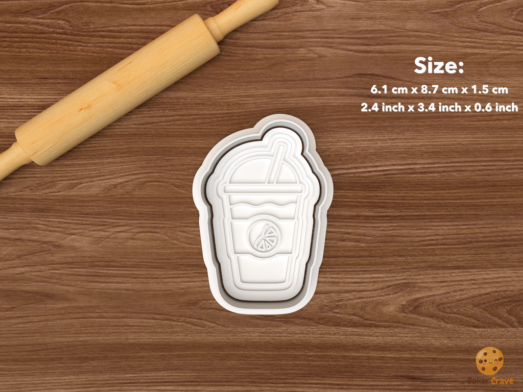 Pilates Wellness Cookie Cutter Set STL File - single wellness drink