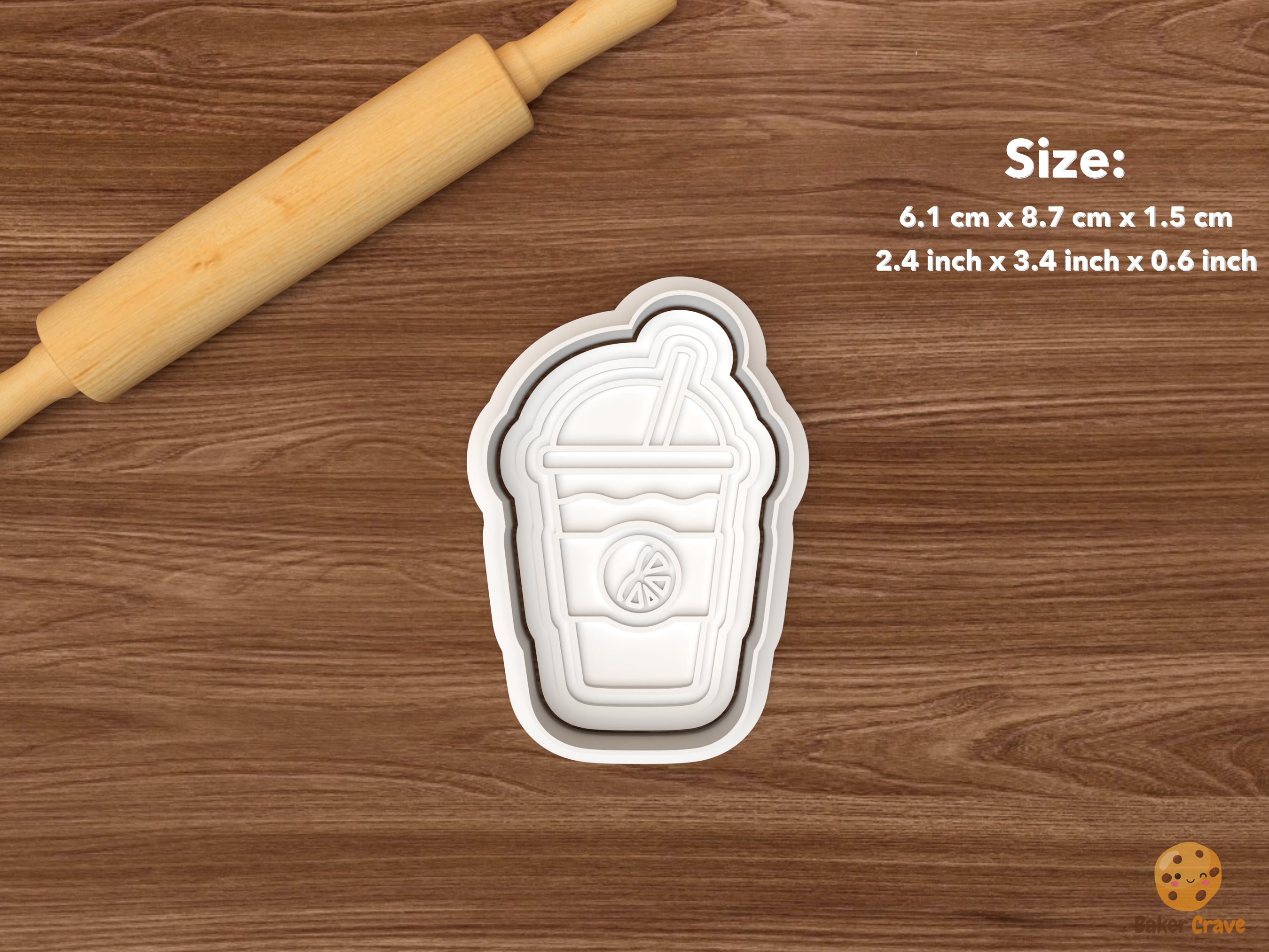 Pilates Wellness Cookie Cutter Set STL File - single wellness drink