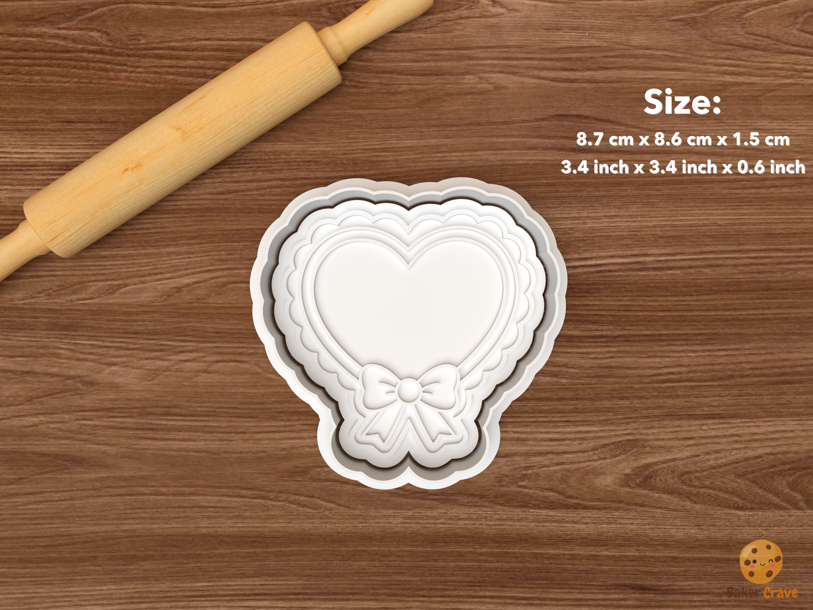 Disco Cowgirl Cookie Cutter Set STL File - single western heart frame