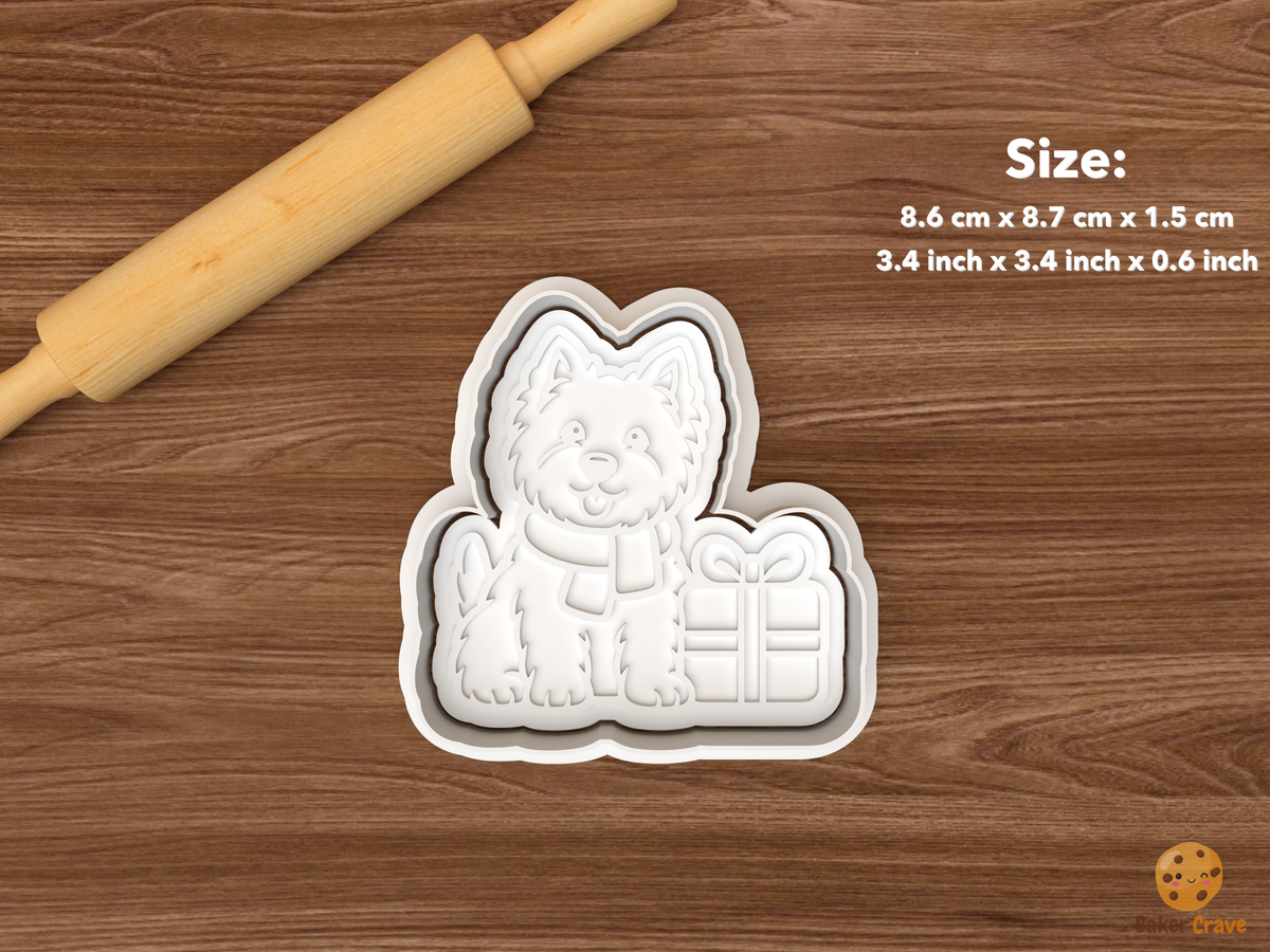 Christmas Westies Dog Cookie Cutter Set