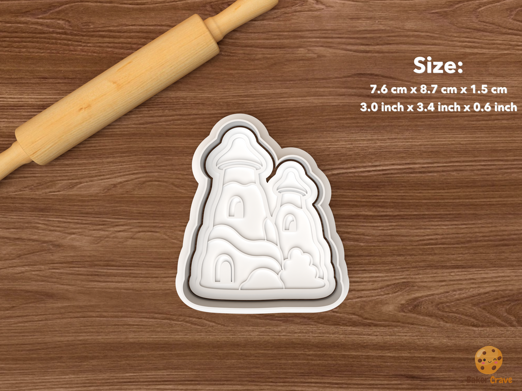 Whimsical Adventure Cookie Cutter Set STL File - single whimsical castle