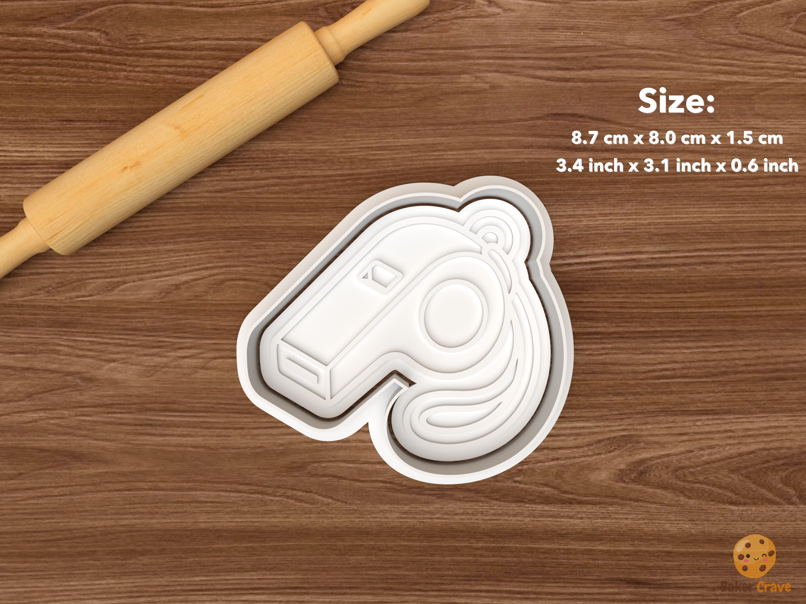 Sports Dad Cookie Cutter Set STL File - single whistle