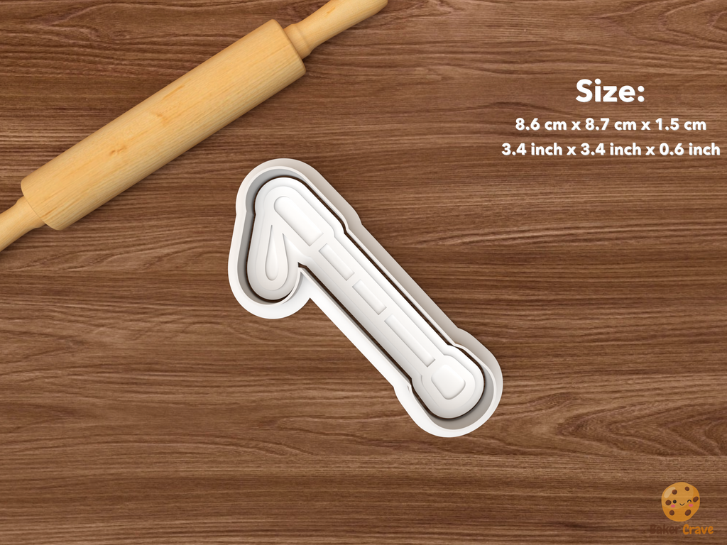 Accessibility Inclusion Cookie Cutter Set STL File - single white cane