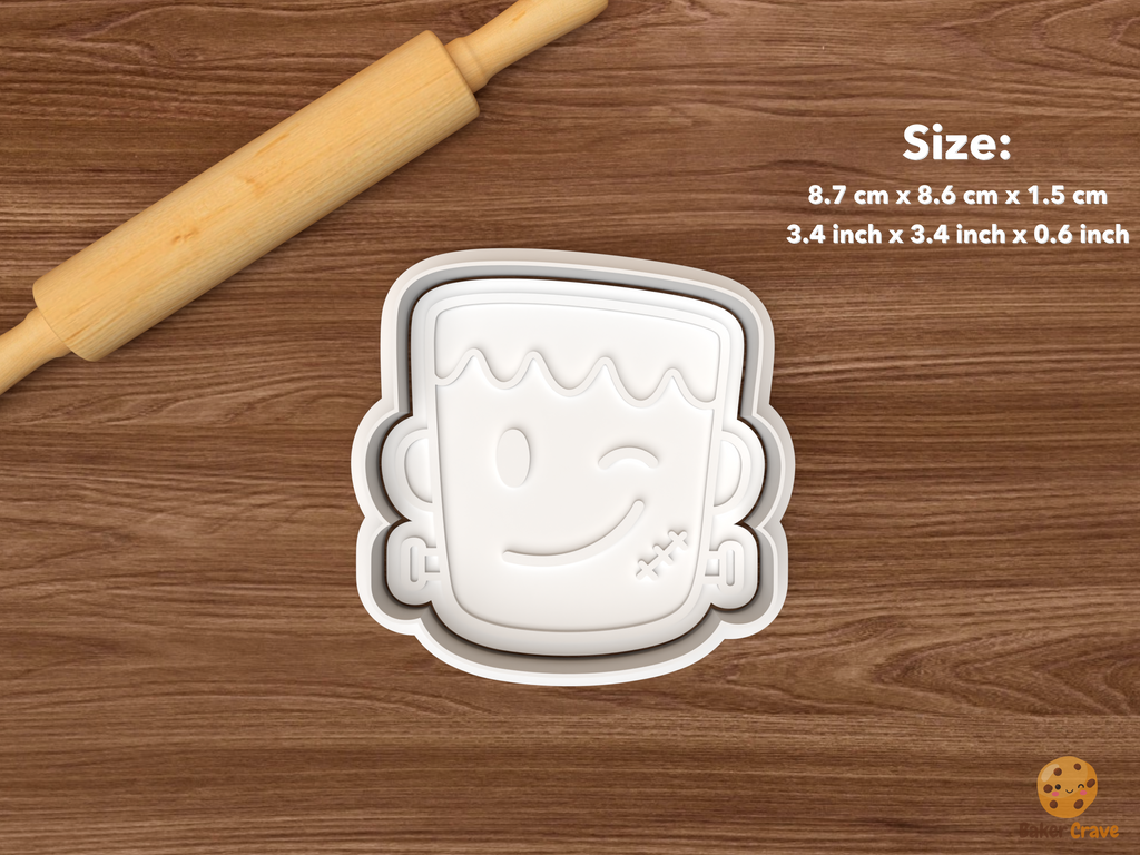 Frankenstein Faces Cookie Cutter Set STL File