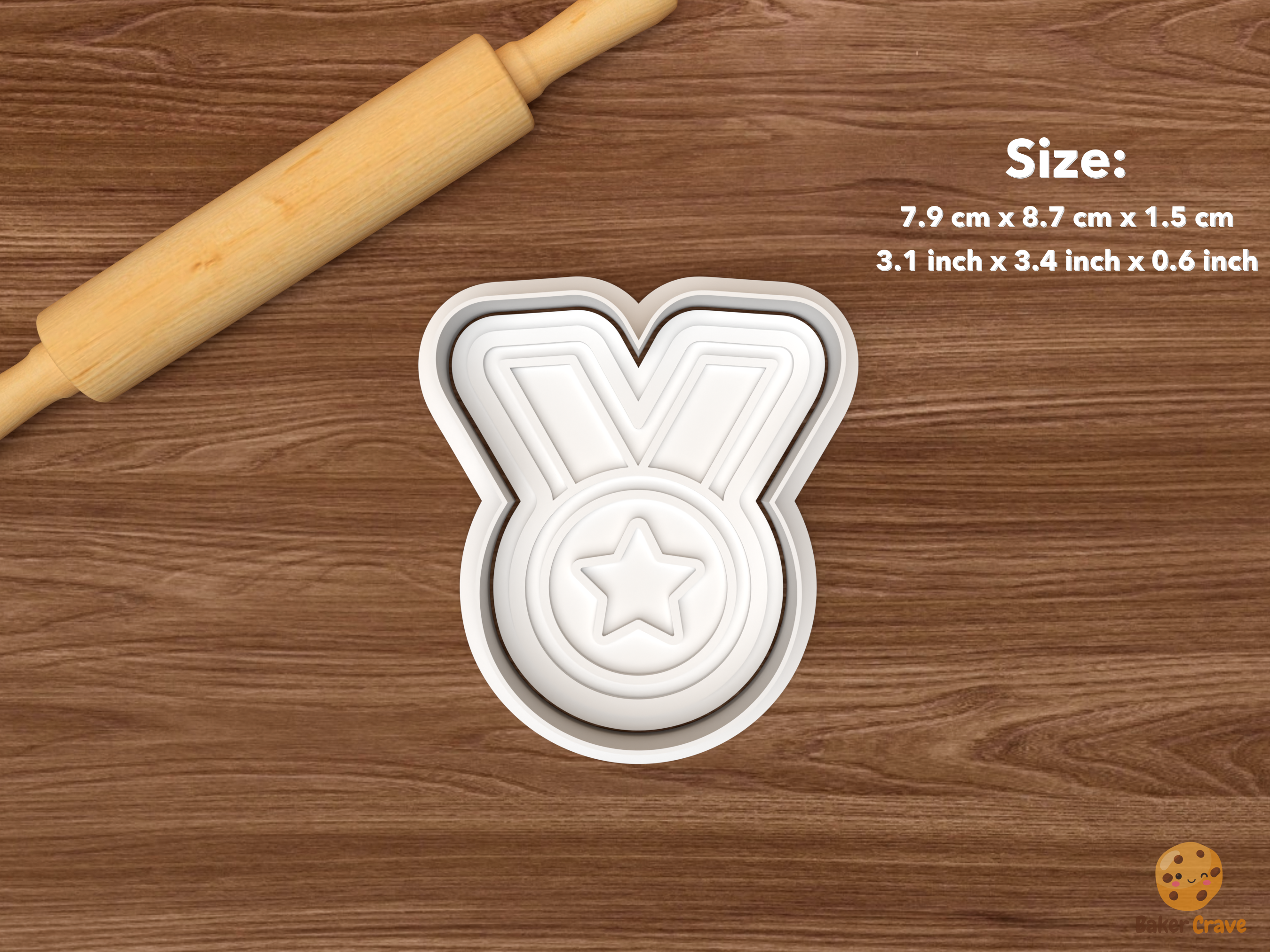 Number One Fan Cookie Cutter Set STL File - single winner medal