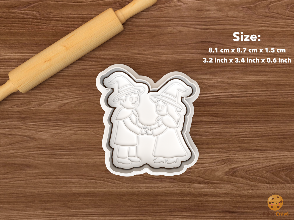 Halloween Wedding Couple Cookie Cutter Set STL File
