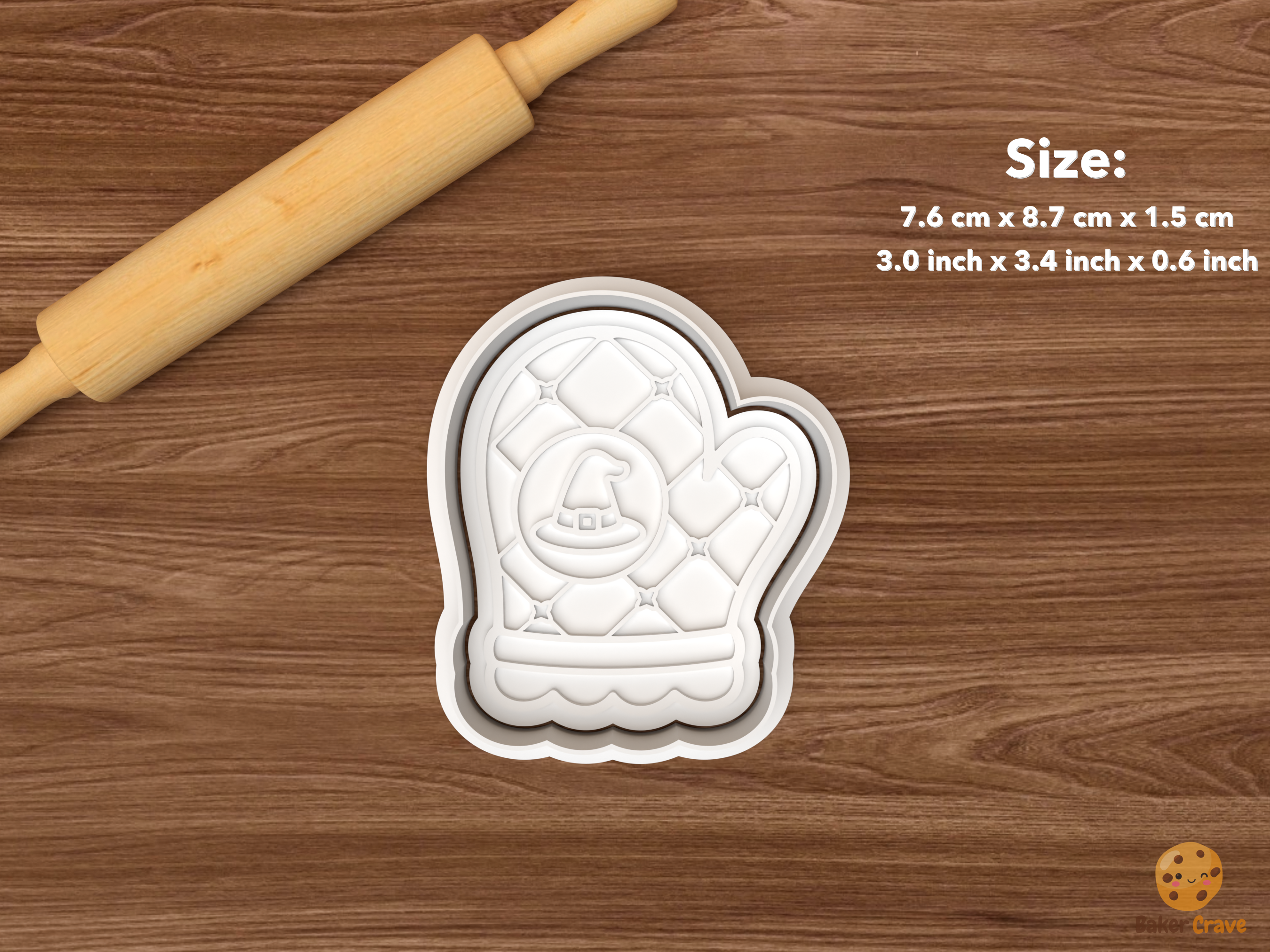 Witch Kitchen Cookie Cutter Set STL File - single witch oven mitt