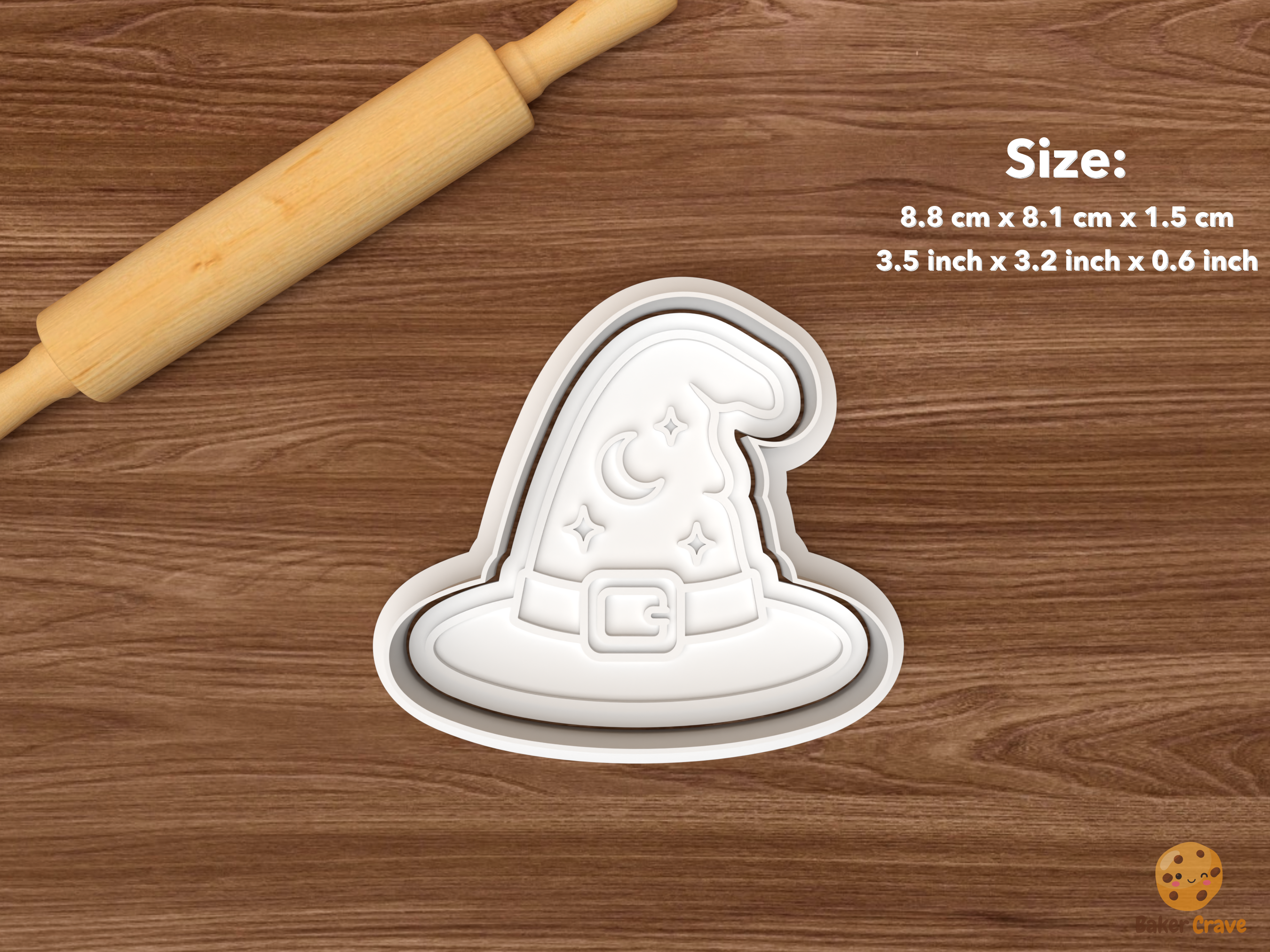 Magic Wizard Cookie Cutter Set STL File - single wizard hat