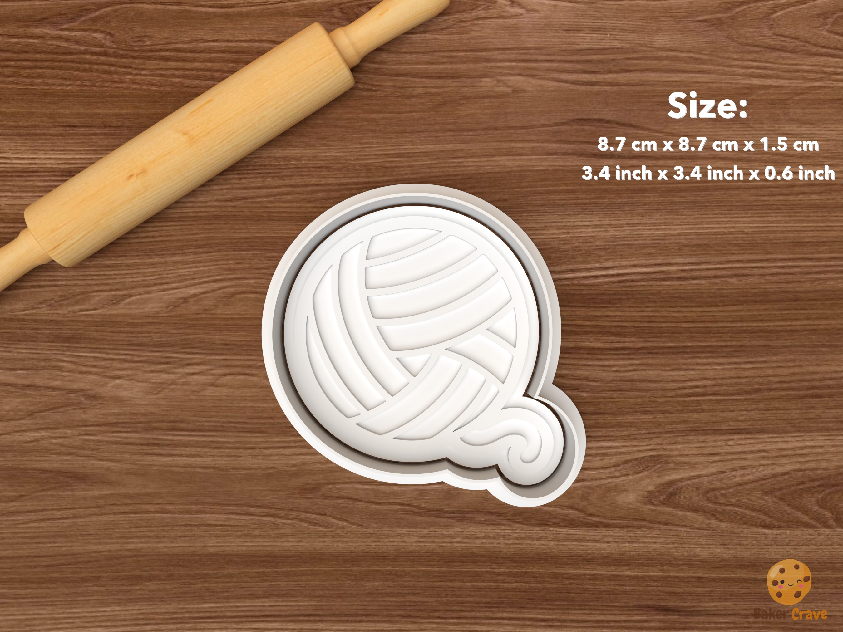 Cat Birthday Cookie Cutter Set STL File - single yarn ball