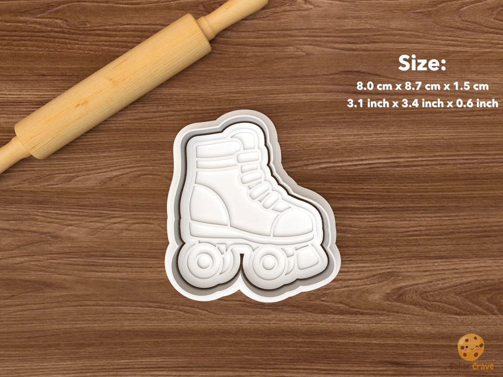 Skate Disco Cookie Cutter Set STL File - single classic roller skate