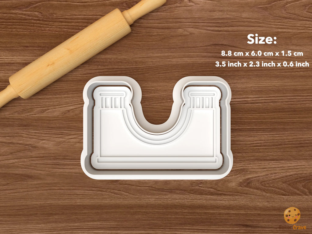 Skateboarding Cookie Cutter Set STL File - single half pipe ramp