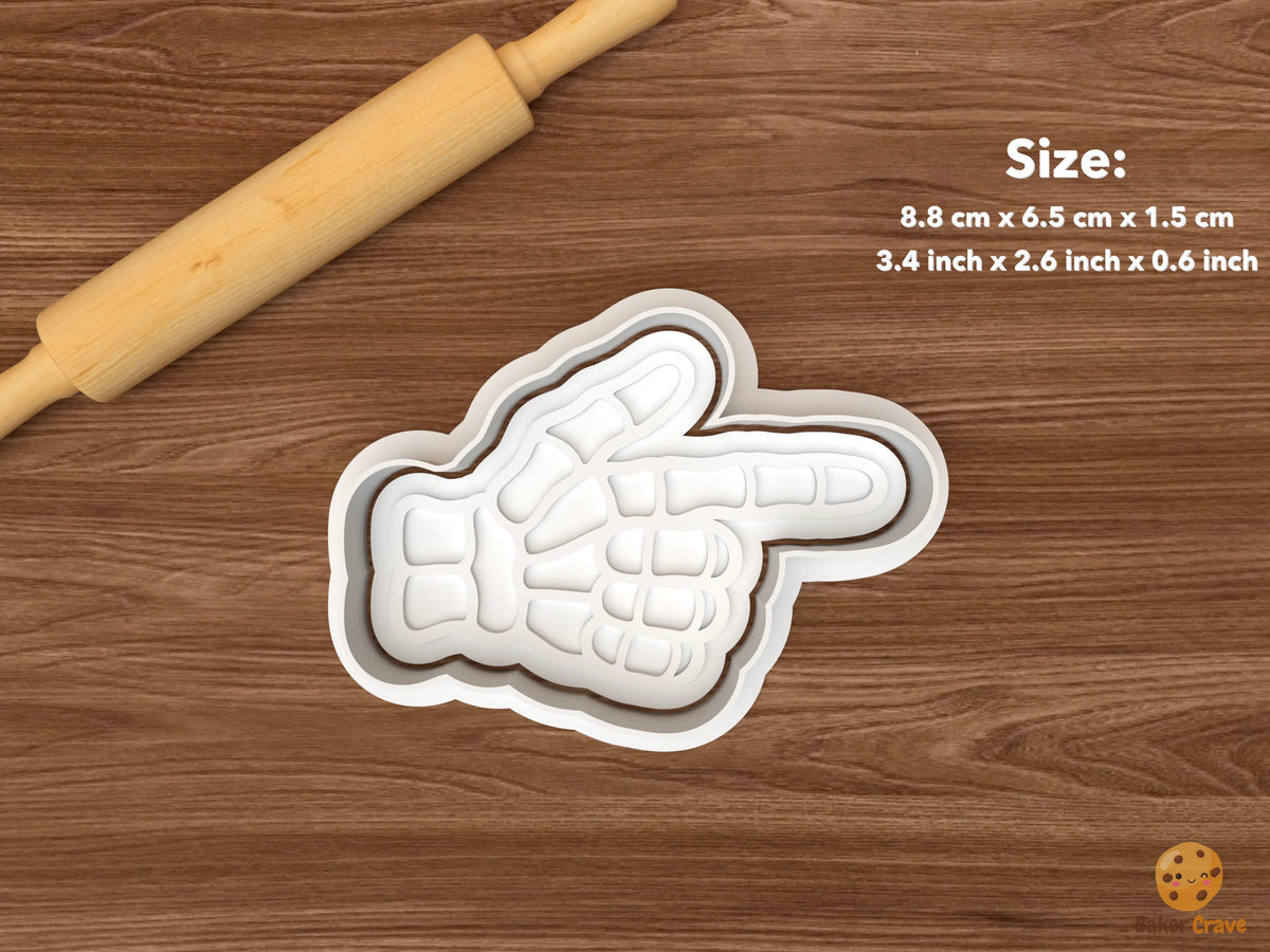 Skeleton Hand Gestures Cookie Cutter Set