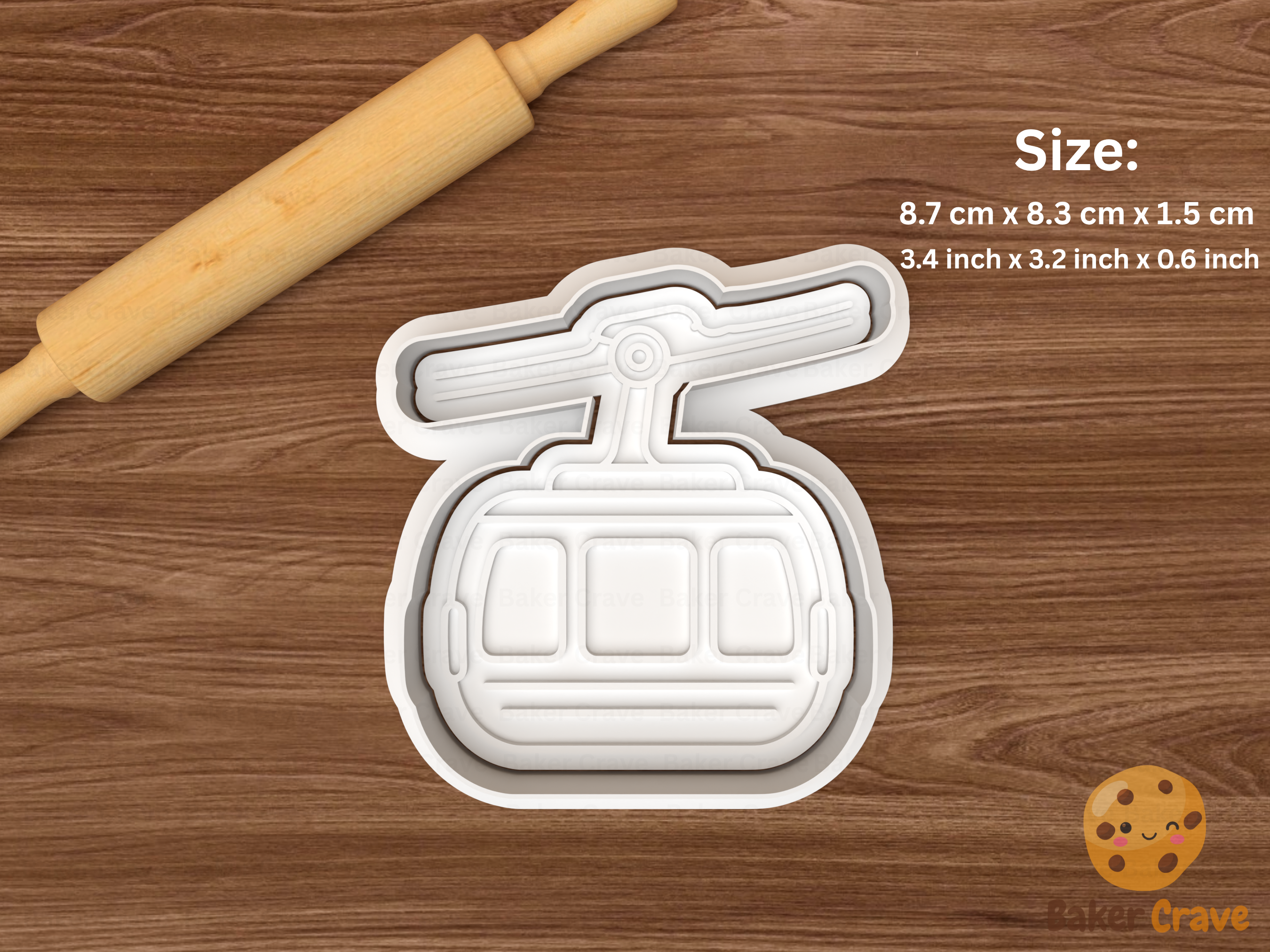 Ski Cookie Cutter Set STL File - ski6