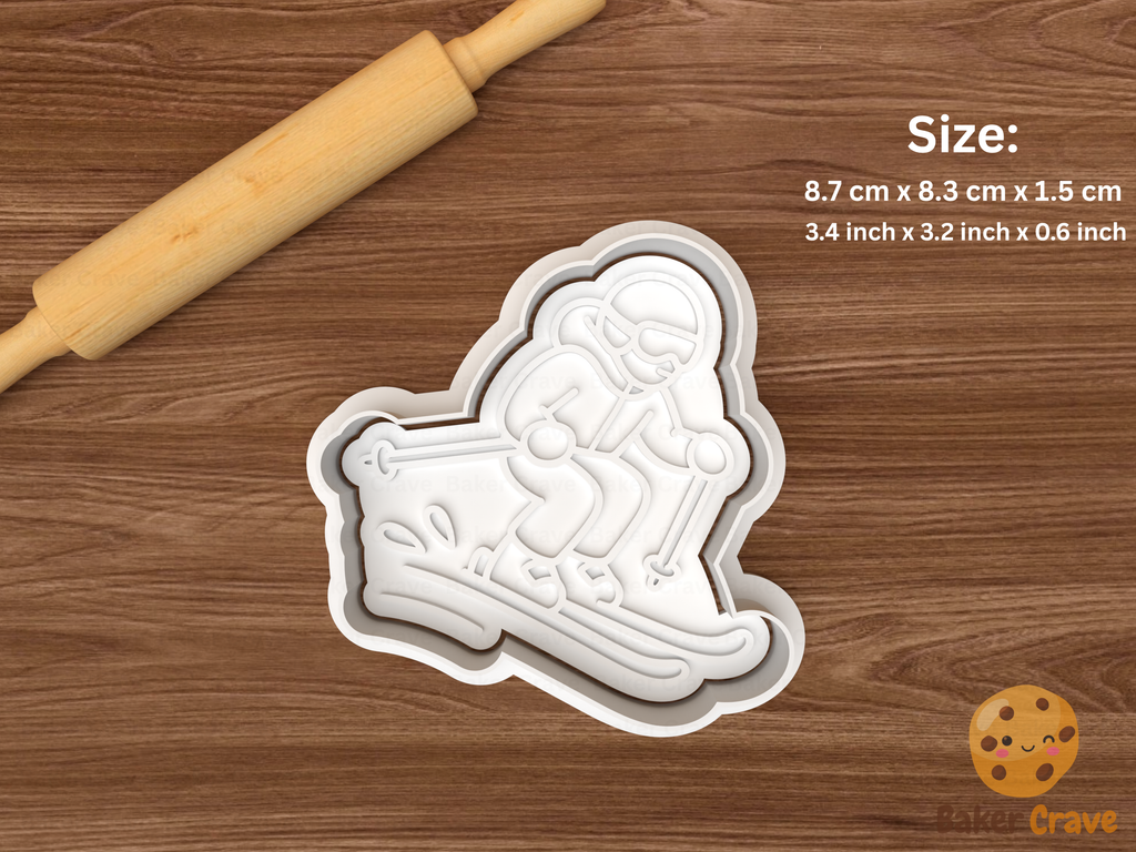 Ski Cookie Cutter Set STL File - ski8