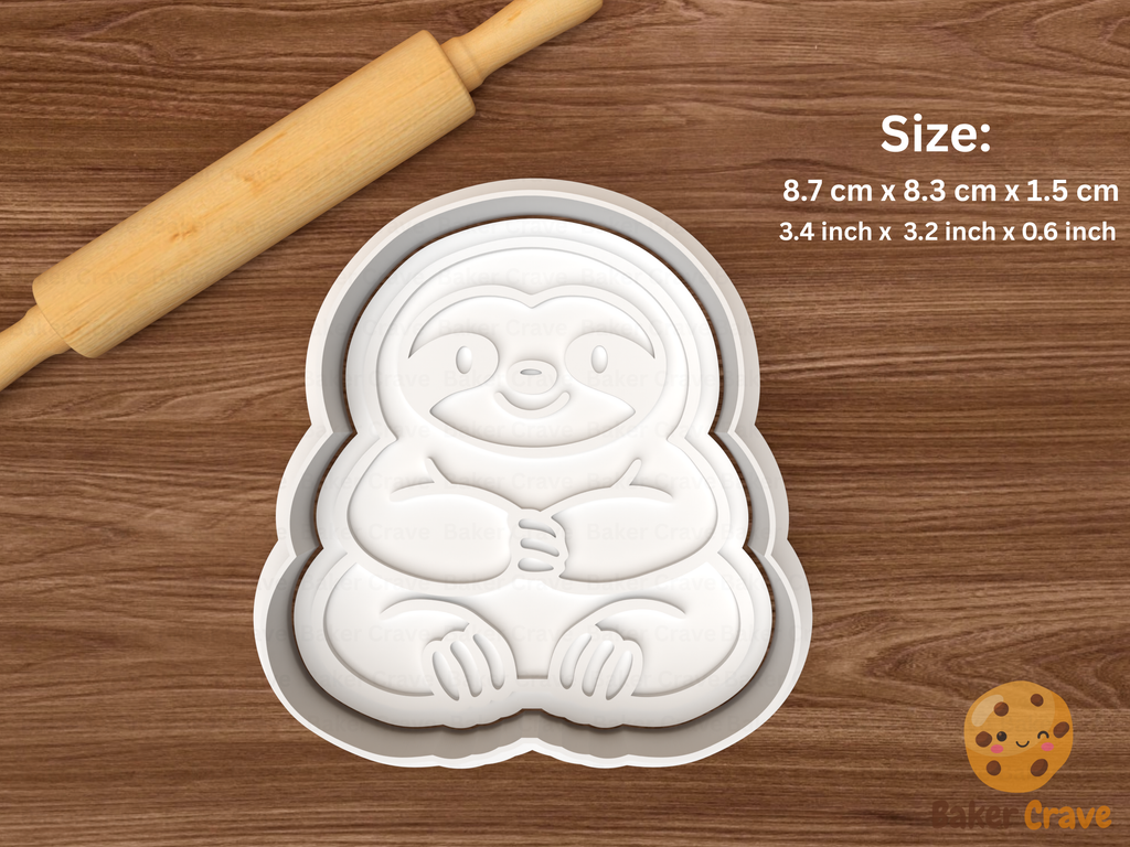 Sloth Cookie Cutter Set STL File - sloth5f
