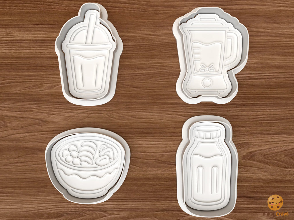 Smoothie Bar Cookie Cutter Set STL File - 01 set main