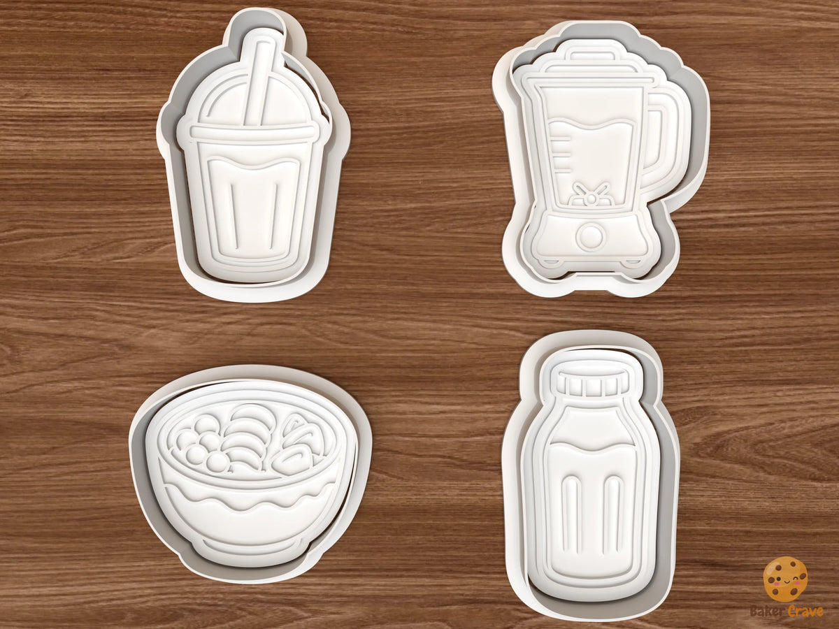 Smoothie Bar Cookie Cutter Set STL File - 01 set main