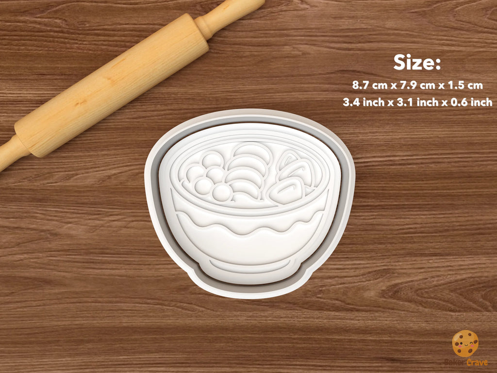 Smoothie Bar Cookie Cutter Set STL File - single fruit smoothie bowl