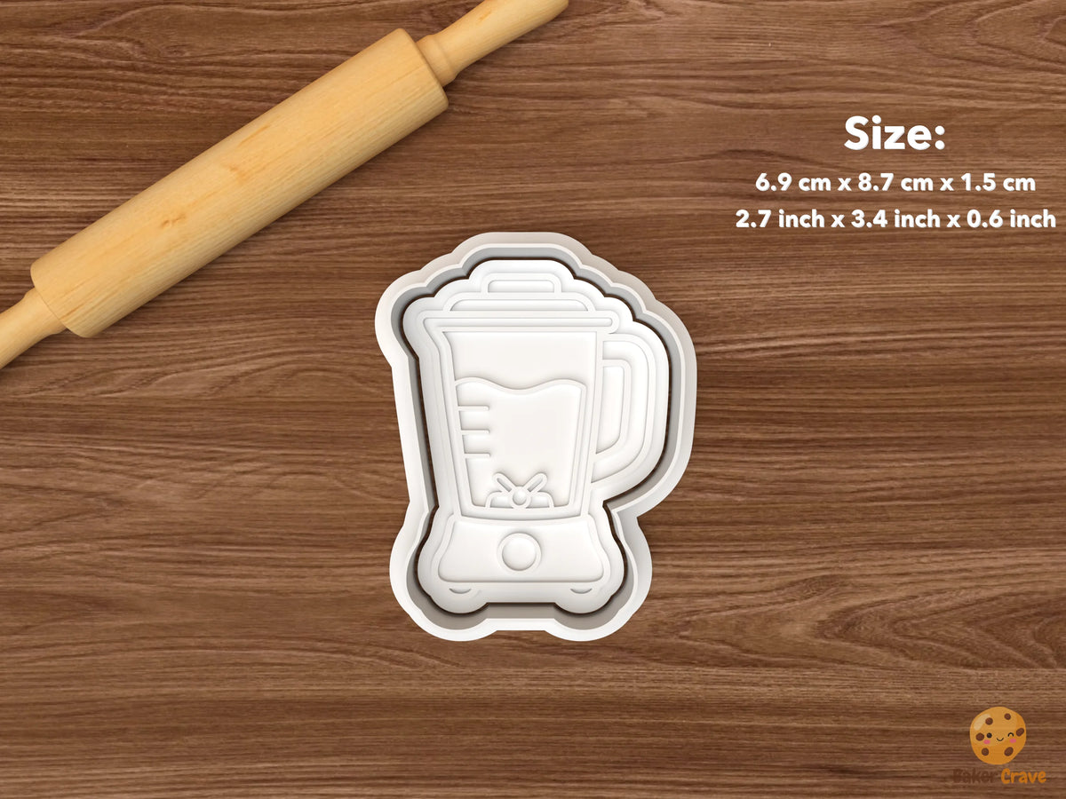Smoothie Bar Cookie Cutter Set STL File - single blender