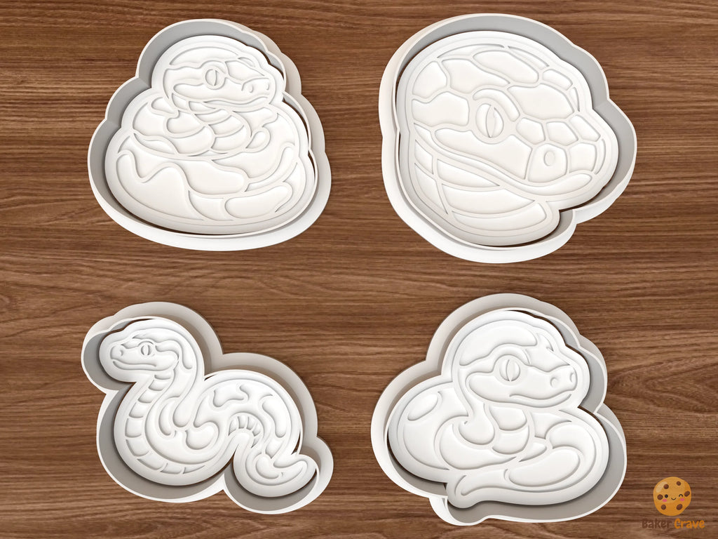 Snake Cookie Cutter Set STL File - 01 set main