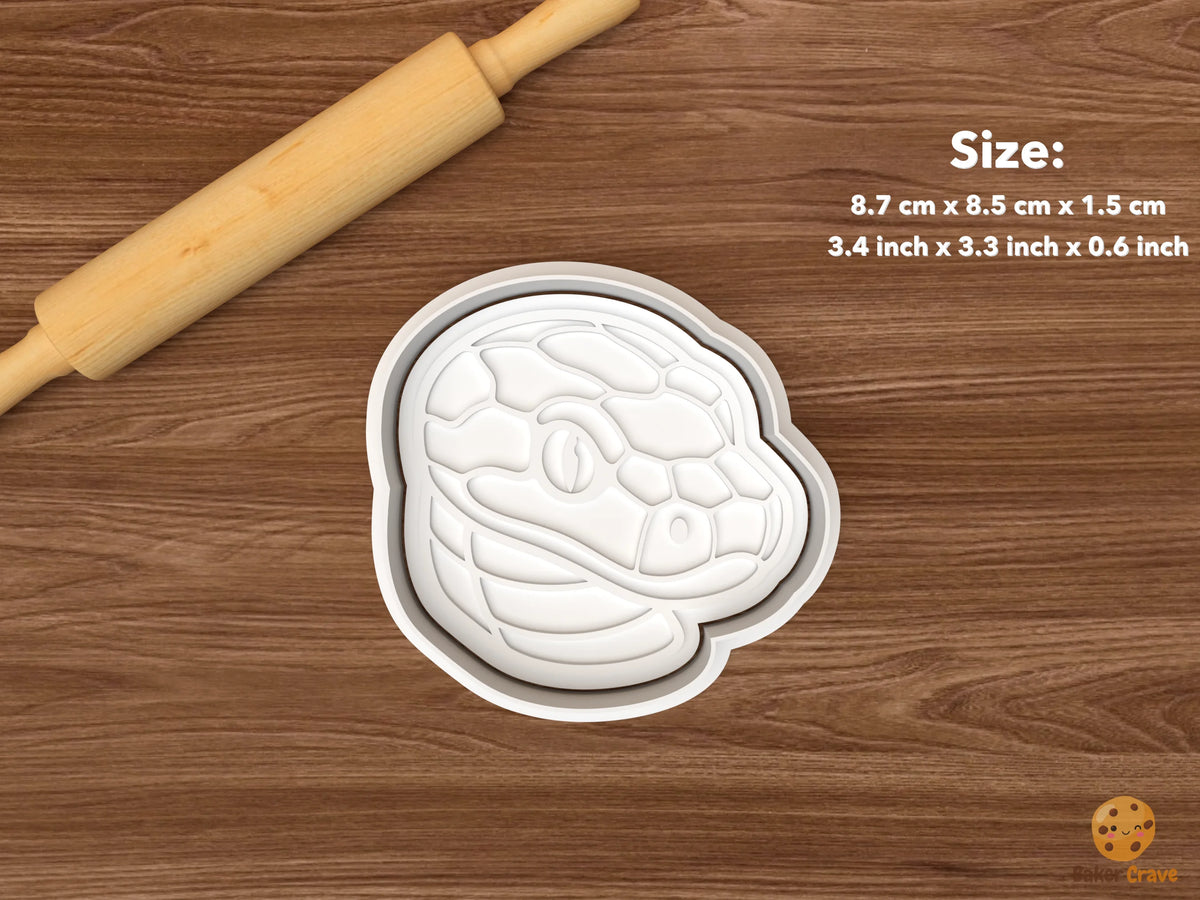 Snake Cookie Cutter Set STL File - single snake head