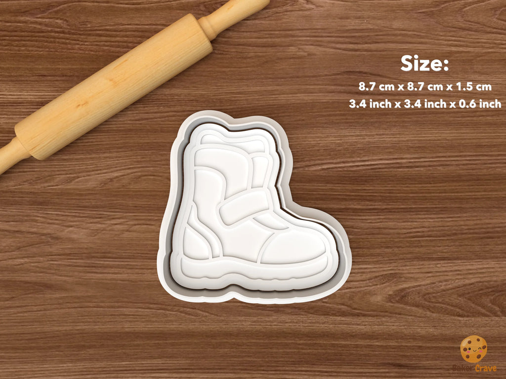 Snowboarding Cookie Cutter Set STL File - single snowboard boot