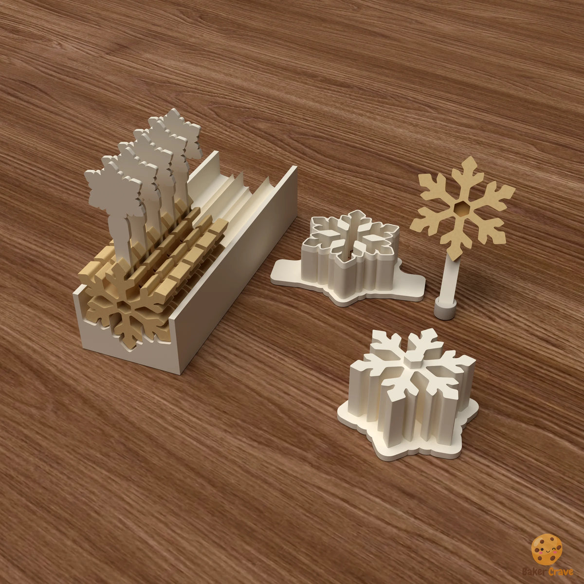 Snowflake Cake Pop Mold STL File