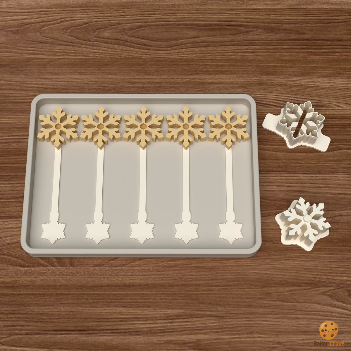 Snowflake Cake Pop Mold STL File