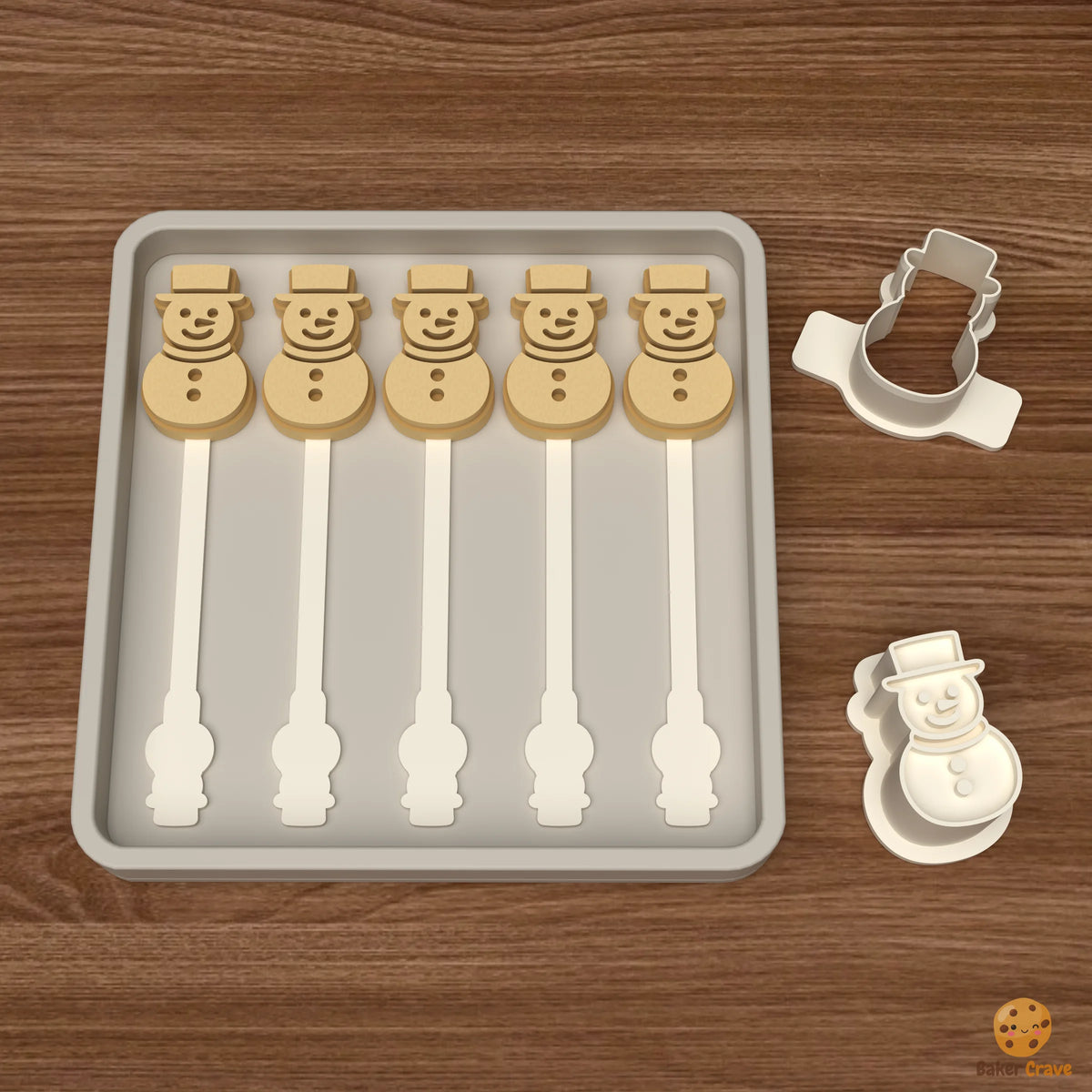 Snowman Cake Pop Mold STL File