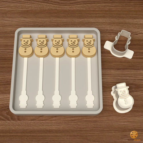 Snowman Cake Pop Mold STL File