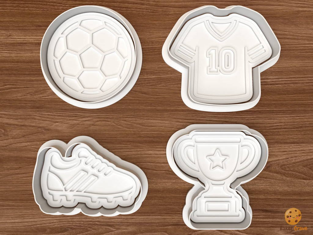 Soccer Cookie Cutter Set STL File - 01 set main