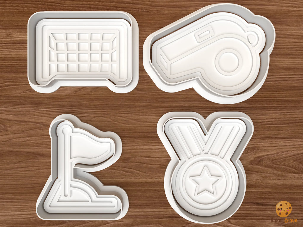 Soccer Match Day Cookie Cutter Set STL File - 01 set main