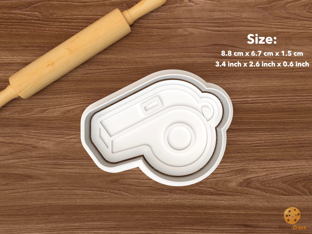 Soccer Match Day Cookie Cutter Set STL File - single referee whistle