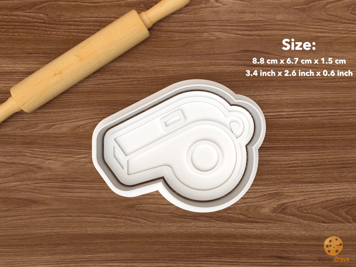 Soccer Match Day Cookie Cutter Set STL File - single referee whistle
