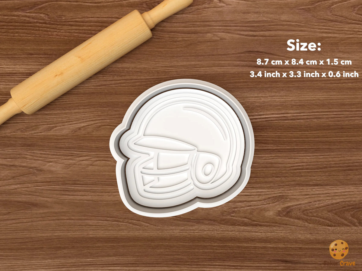 Softball Team Cookie Cutter Set - single batting helmet