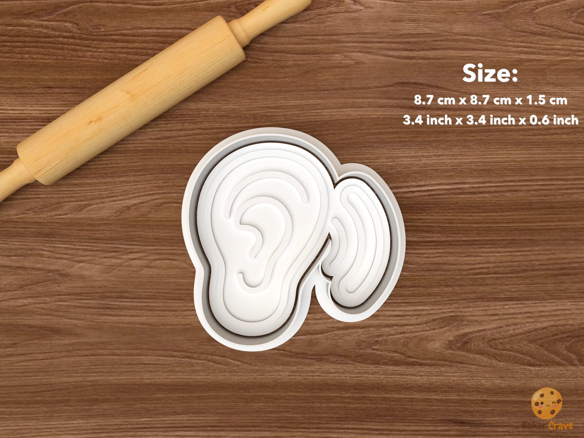 Speech Therapy Cookie Cutter Set - single ear listening icon