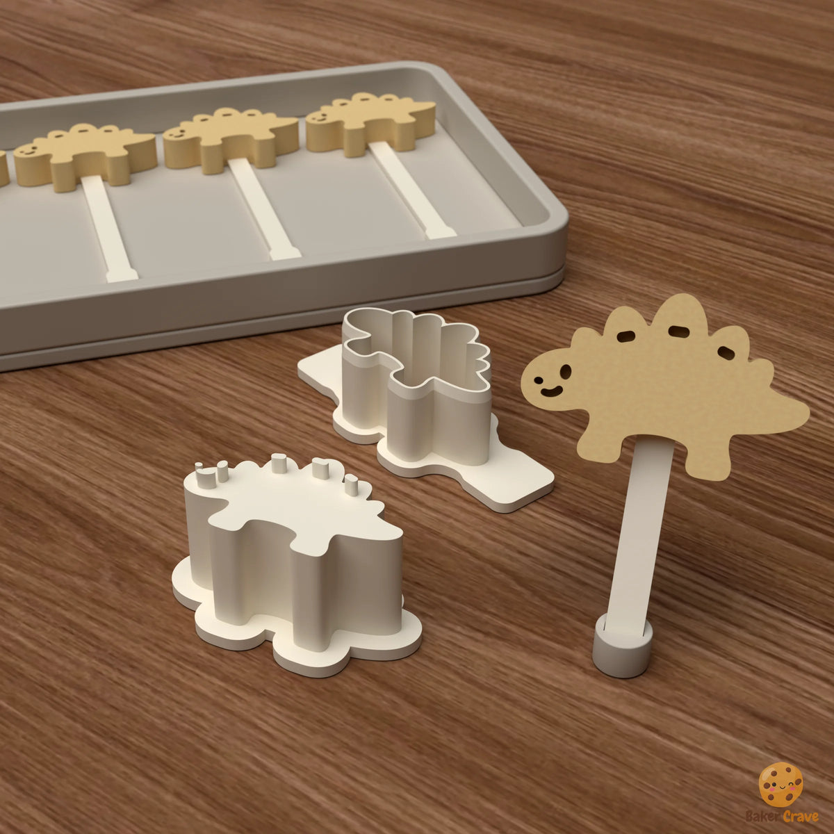 Spiky Dinosaur Cake Pop Mold STL File