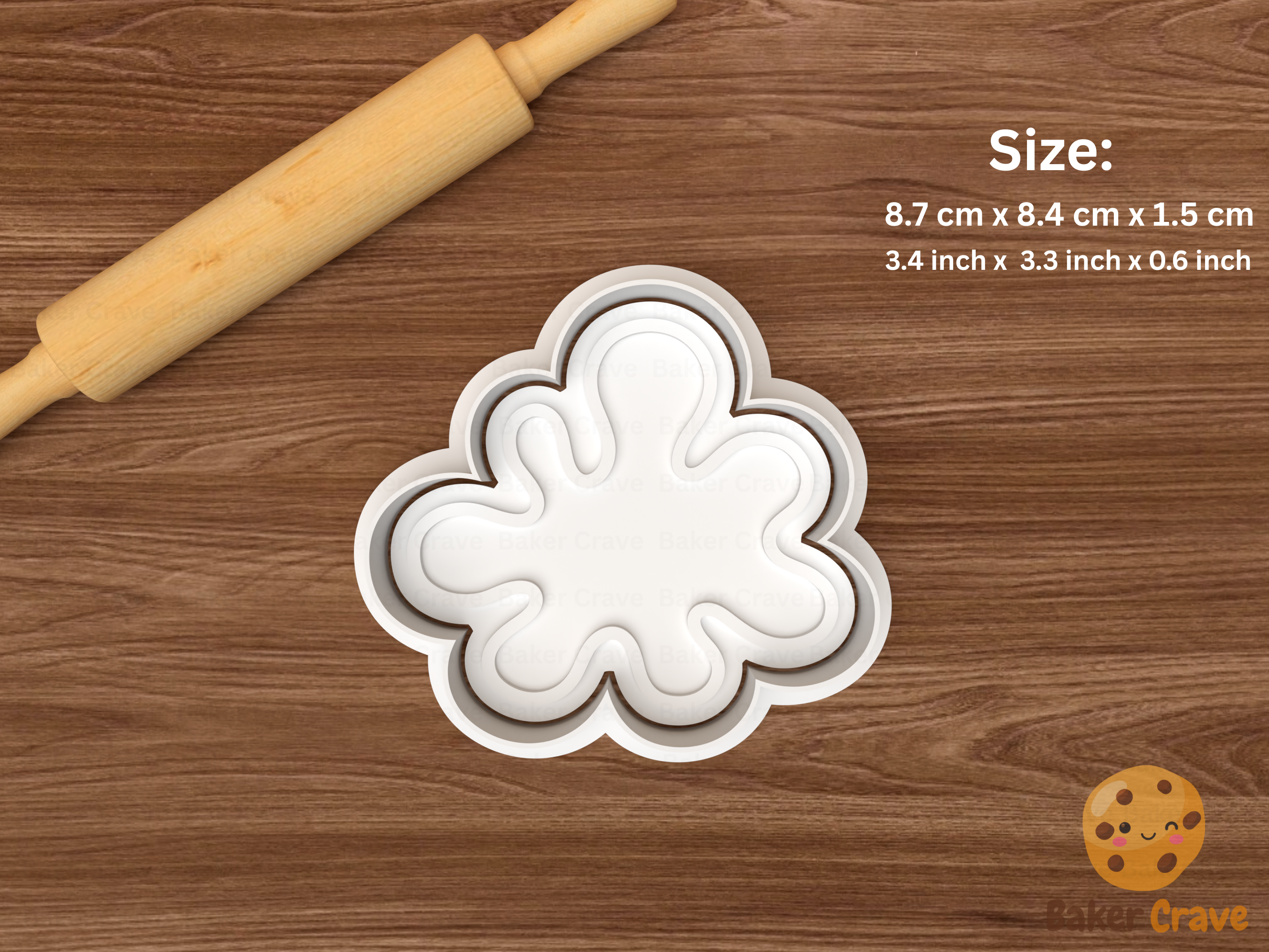 Splash Cookie Cutter Set STL File - splash8