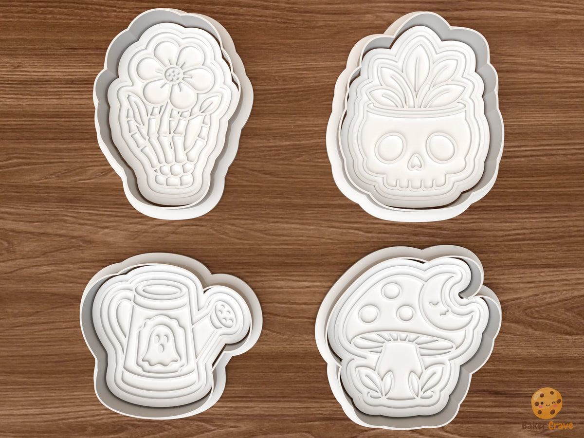 Spooky Garden Cookie Cutter Set STL File - 01 set main