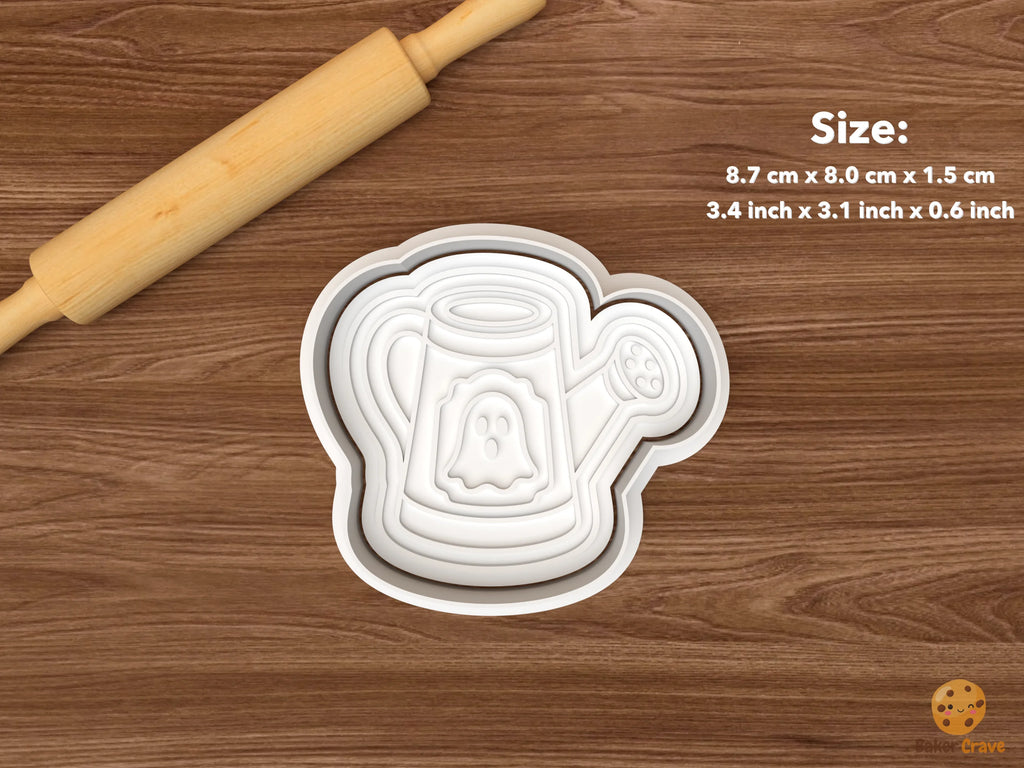 Spooky Garden Cookie Cutter Set STL File - single ghost watering can