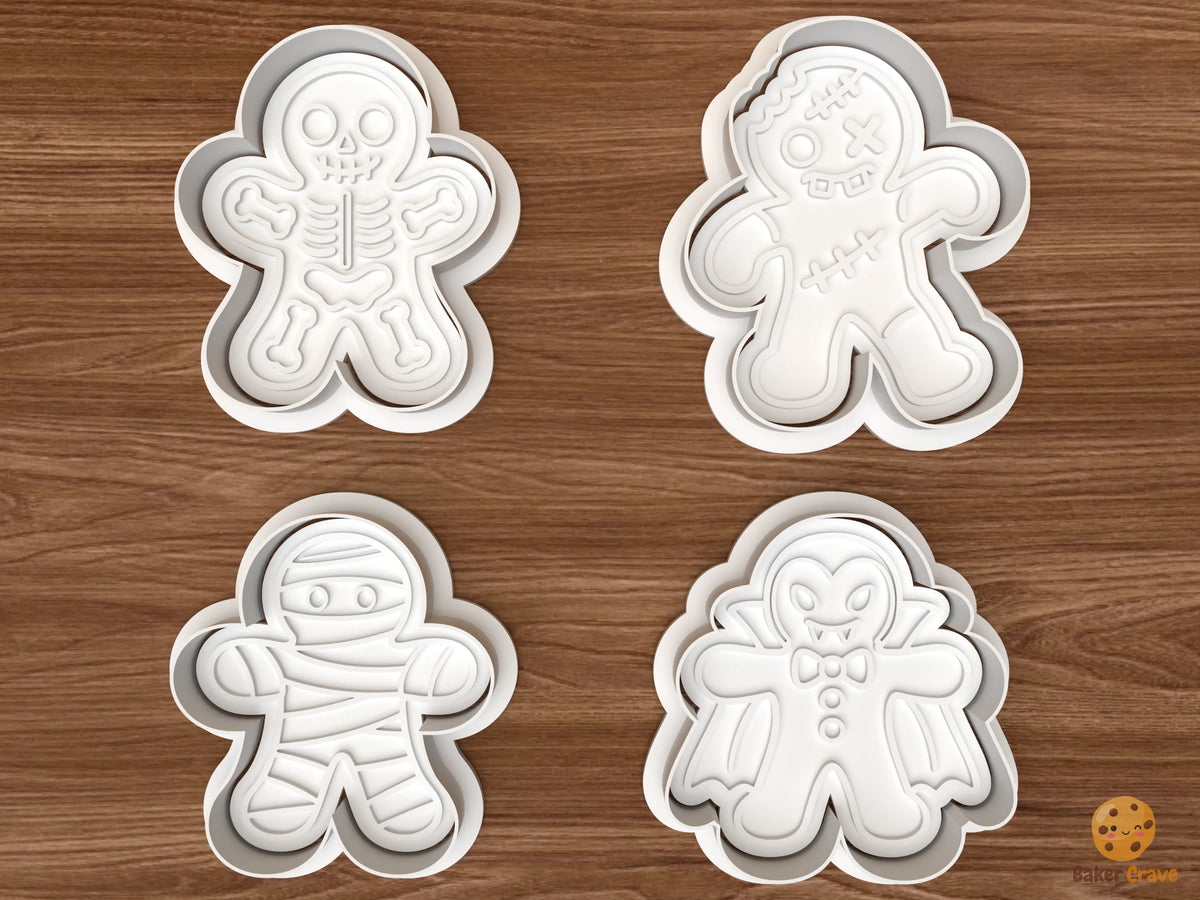 Spooky Gingerbread Cookie Cutter Set STL File