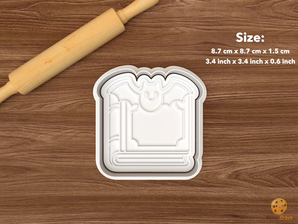 Spooky School Cookie Cutter Set STL File - single bat book