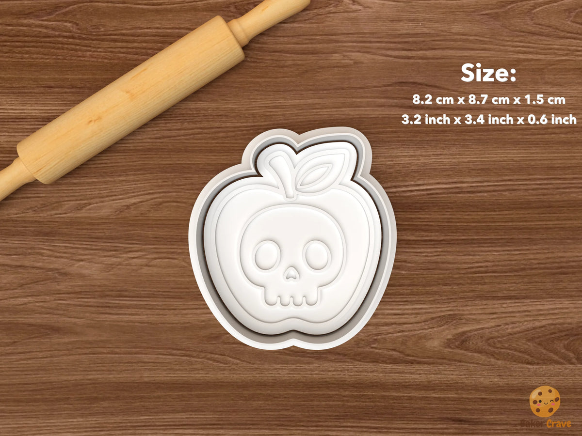 Spooky School Cookie Cutter Set STL File - single skull apple