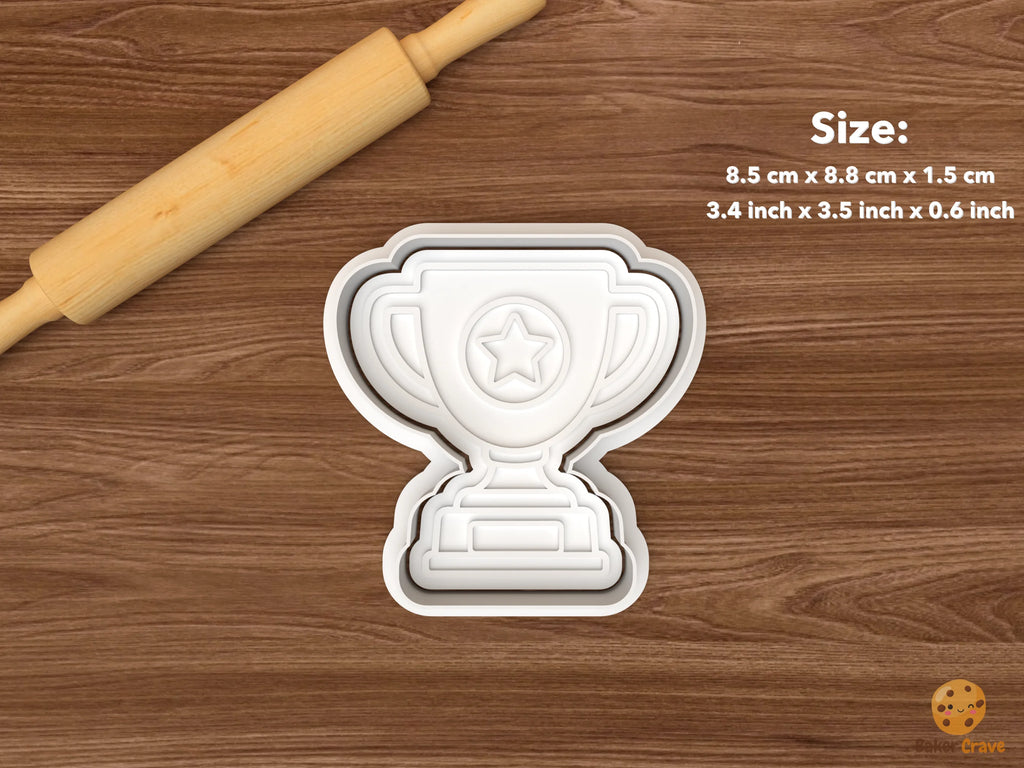 Sports Dad Cookie Cutter Set STL File - single trophy