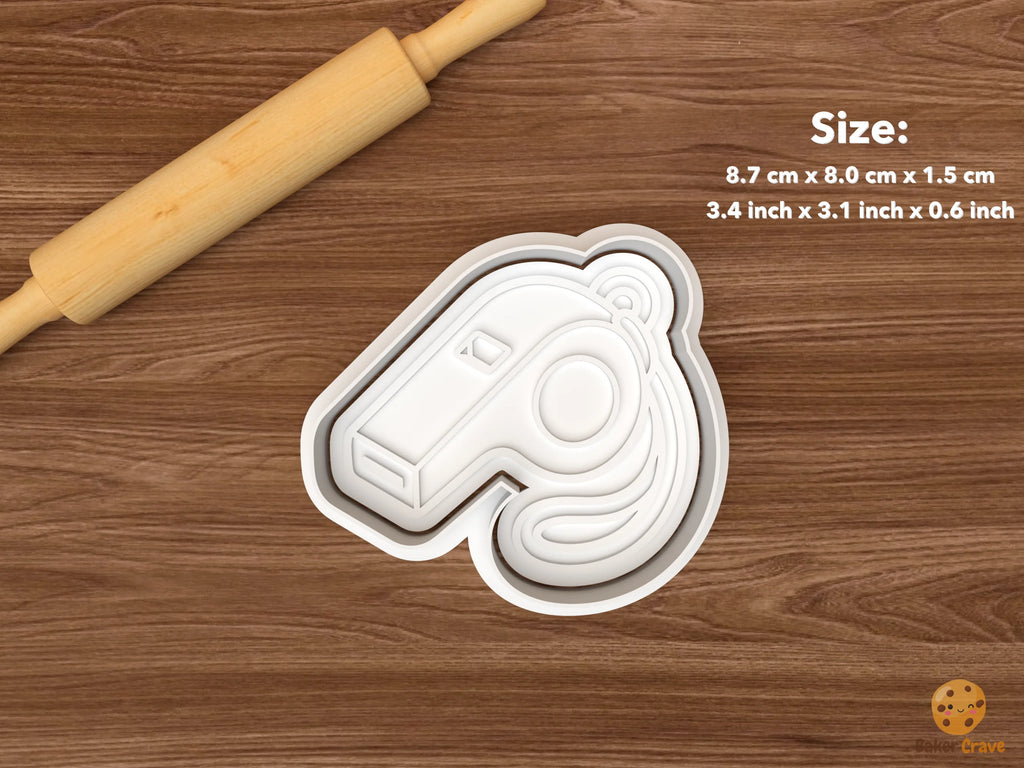 Sports Dad Cookie Cutter Set STL File - single whistle